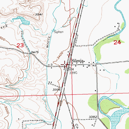 Topographic Map of Silesia, MT
