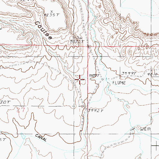 Topographic Map of Silve Coulee, MT