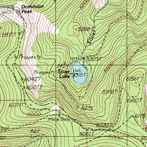 Topographic Map of Silver Lake, MT