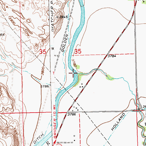 Topographic Map of Silver Tip Creek, MT
