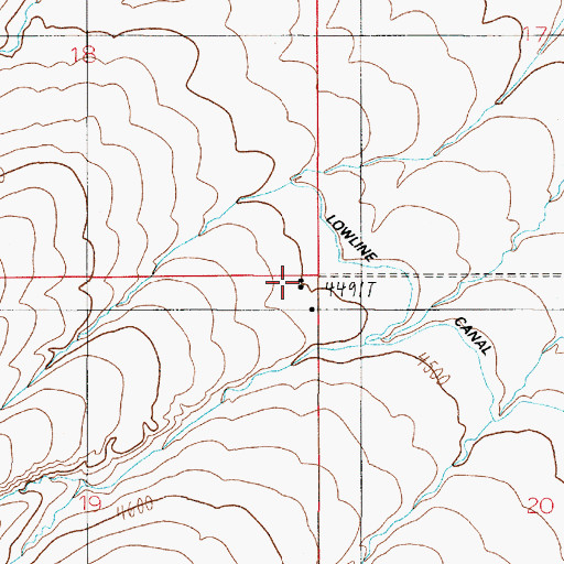 Topographic Map of Sinnema Ranch, MT