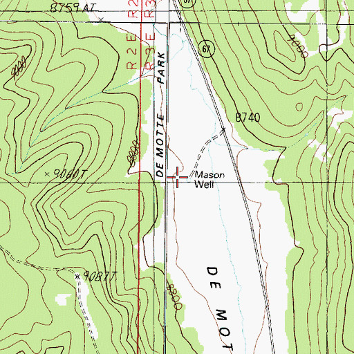 Topographic Map of Mason Well, AZ