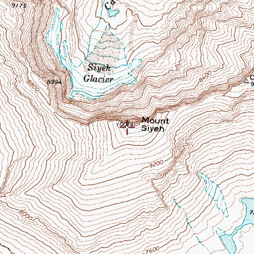 Topographic Map of Mount Siyeh, MT