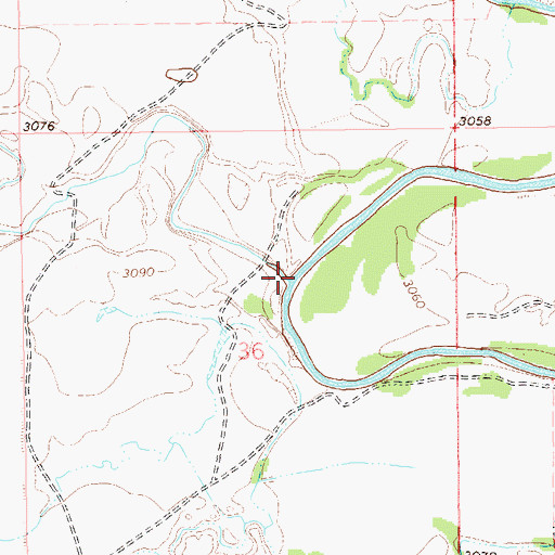 Topographic Map of Slick Creek, SD