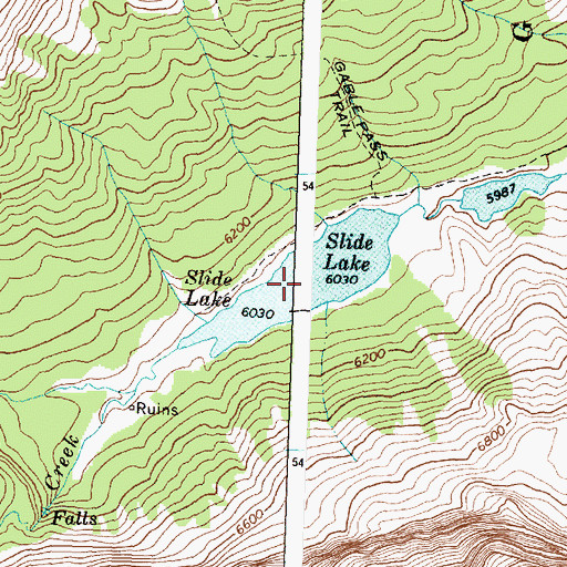 Topographic Map of Slide Lake, MT