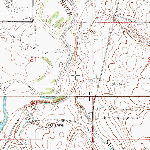 Topographic Map of Slims Coulee, MT