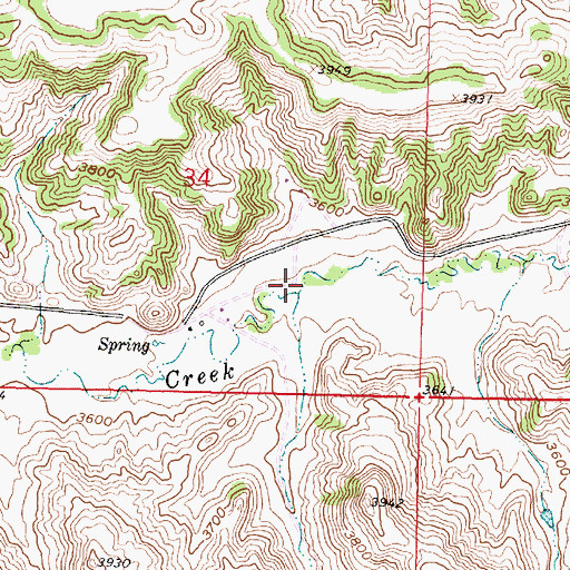 Topographic Map of Slocum Creek, MT