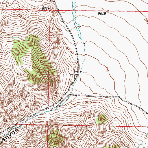 Topographic Map of Small Horn Canyon, MT