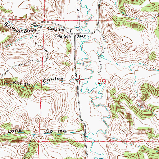 Topographic Map of Smith Coulee, MT