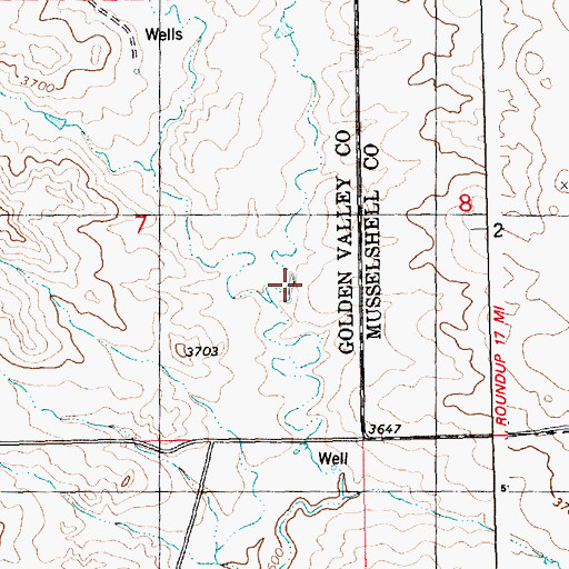 Topographic Map of Smith Coulee, MT