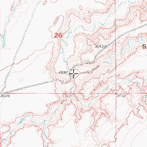Topographic Map of Smith Coulee, MT