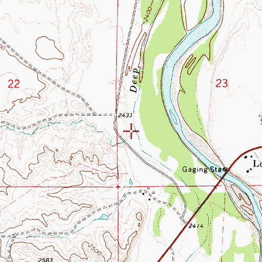 Topographic Map of Smith Creek, MT