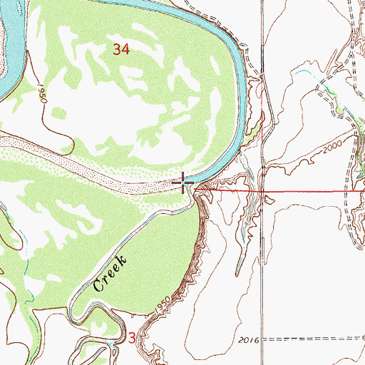 Topographic Map of Smith Creek, MT