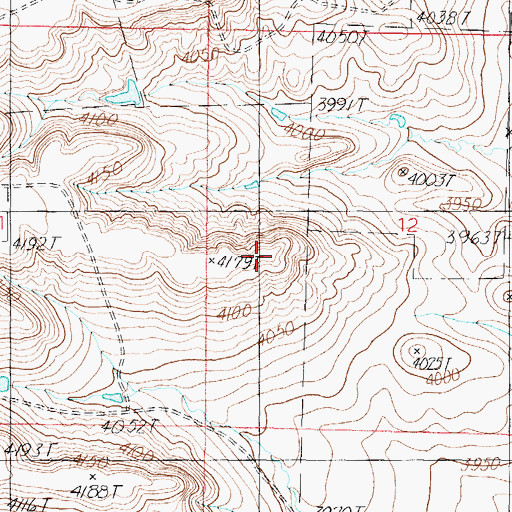 Topographic Map of Smith Ranch, MT