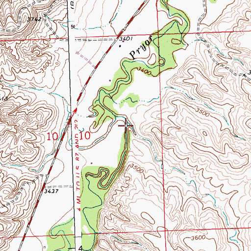 Topographic Map of Smitty Coulee, MT