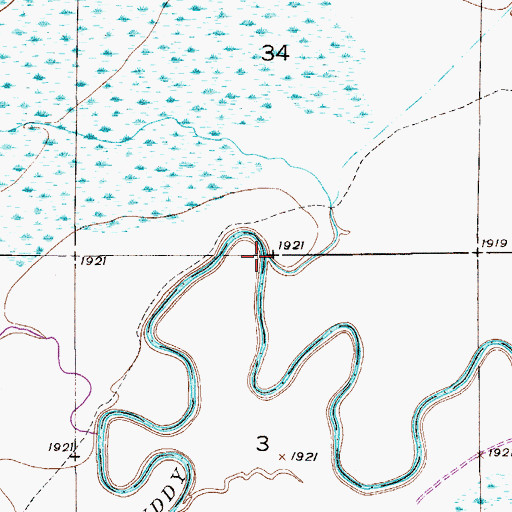 Topographic Map of Smoke Creek, MT