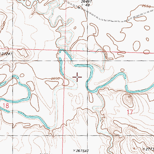 Topographic Map of Smoky Butte Creek, MT