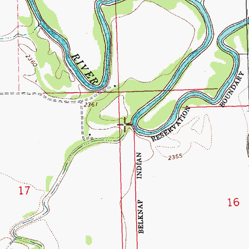 Topographic Map of Snake Creek, MT