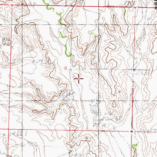 Topographic Map of Sneed's Ranch, MT