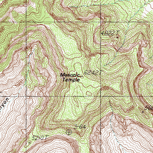 Topographic Map of Masonic Temple, AZ