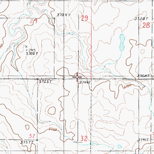 Topographic Map of Snider School (historical), MT