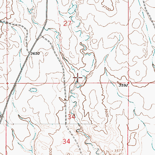 Topographic Map of Snoose Coulee, MT