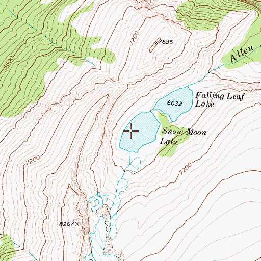 Topographic Map of Snow Moon Lake, MT