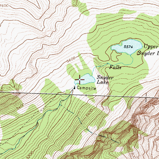 Topographic Map of Snyder Lake, MT