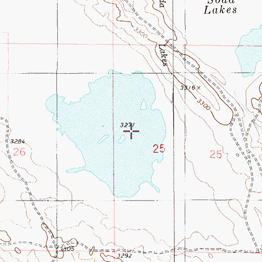 Topographic Map of Soda Lakes, MT