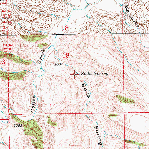 Topographic Map of Soda Spring, MT