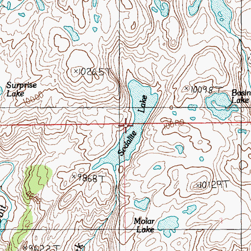 Topographic Map of Sodalite Lake, MT