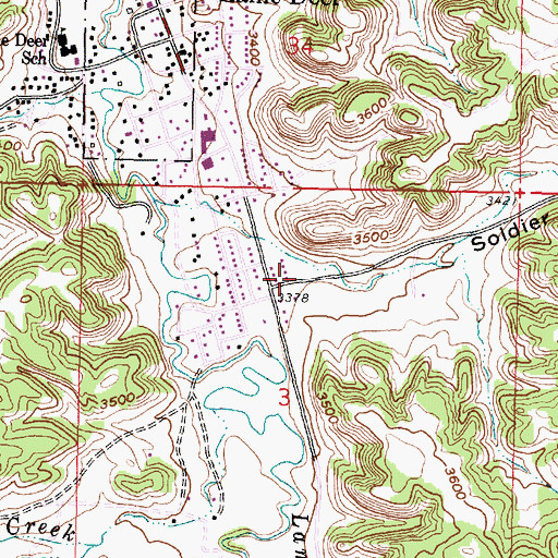 Topographic Map of Soldier Gulch, MT