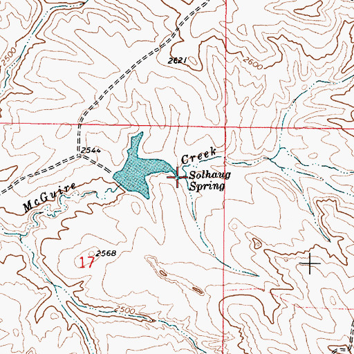 Topographic Map of Solhaug Spring, MT