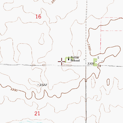 Topographic Map of Sollid School (historical), MT