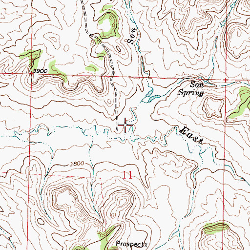 Topographic Map of Son Prong, MT