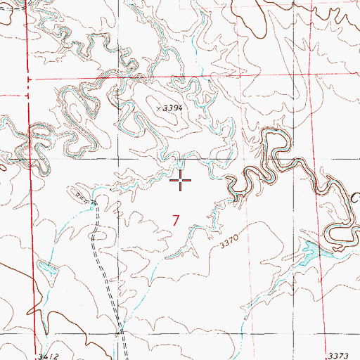 Topographic Map of South Cottonwood Creek, MT