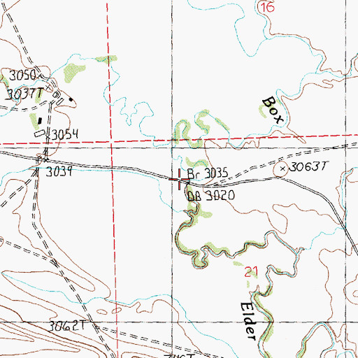 Topographic Map of South Fork Bear Creek, MT