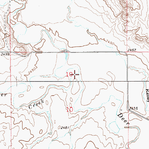 Topographic Map of South Fork Deer Creek, MT