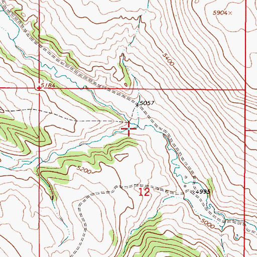 Topographic Map of South Fork Freeman Creek, MT