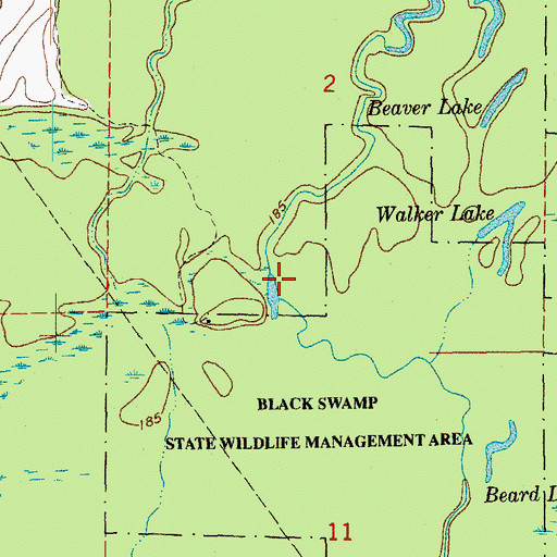Topographic Map of Moore Creek, AR