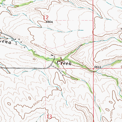 Topographic Map of South Fork Lena Creek, MT