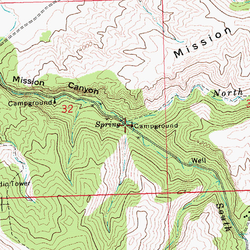 Topographic Map of South Fork Little Peoples Creek, MT