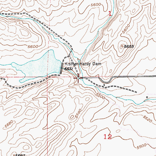 Topographic Map of South Fork Muddy Creek, MT