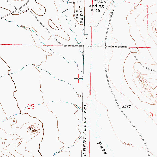 Topographic Map of South Fork Pass Creek, MT