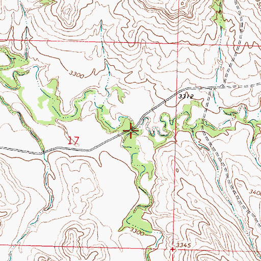 Topographic Map of South Fork Reno Creek, MT