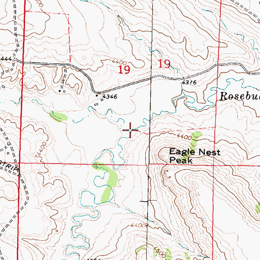 Topographic Map of South Fork Rosebud Creek, MT