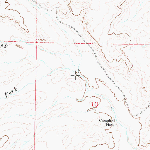 Topographic Map of South Fork Sage Creek, MT