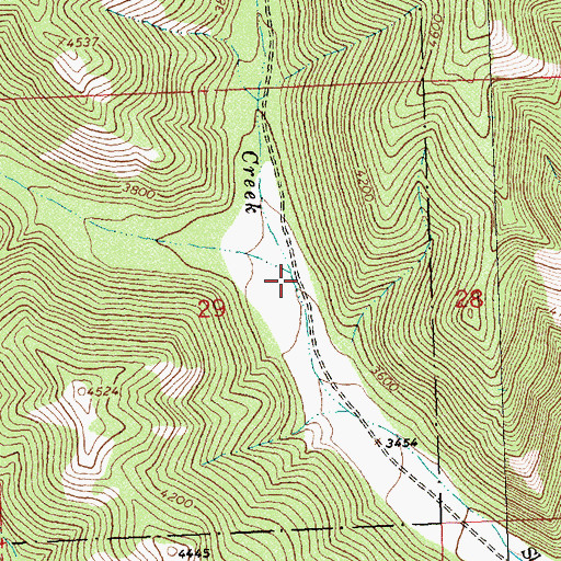 Topographic Map of South Fork Sleeman Creek, MT