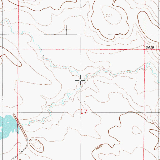 Topographic Map of South Fork Whitetail Creek, MT