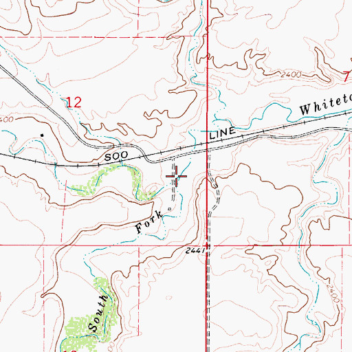 Topographic Map of South Fork Whitetail Creek, MT